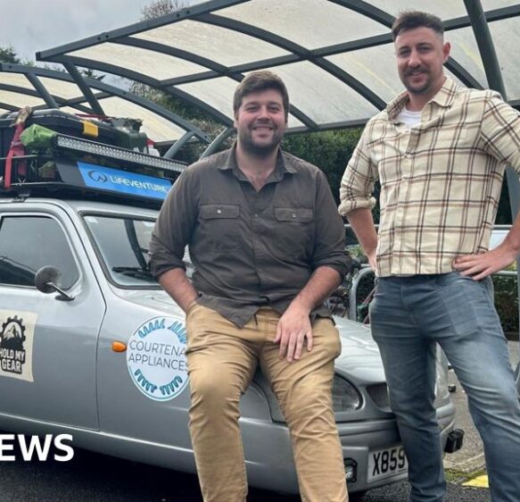 Pair going from Devon to Africa in ‘Sheila the three-wheeler’