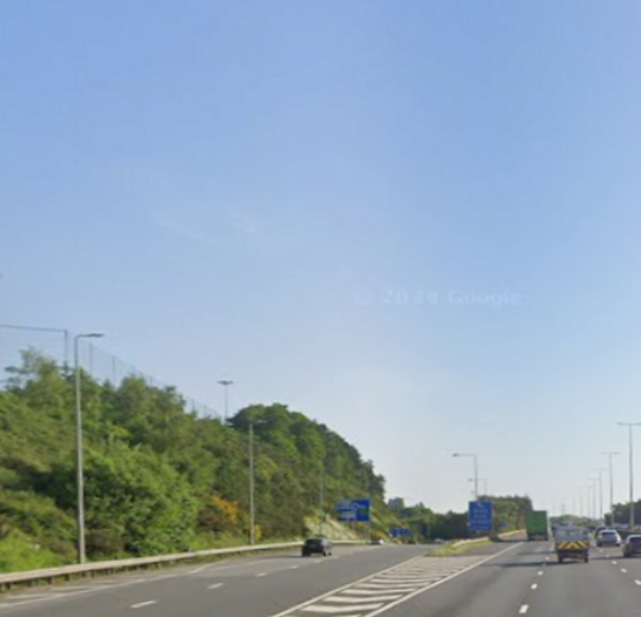 Section of M5 closed after accident and fire