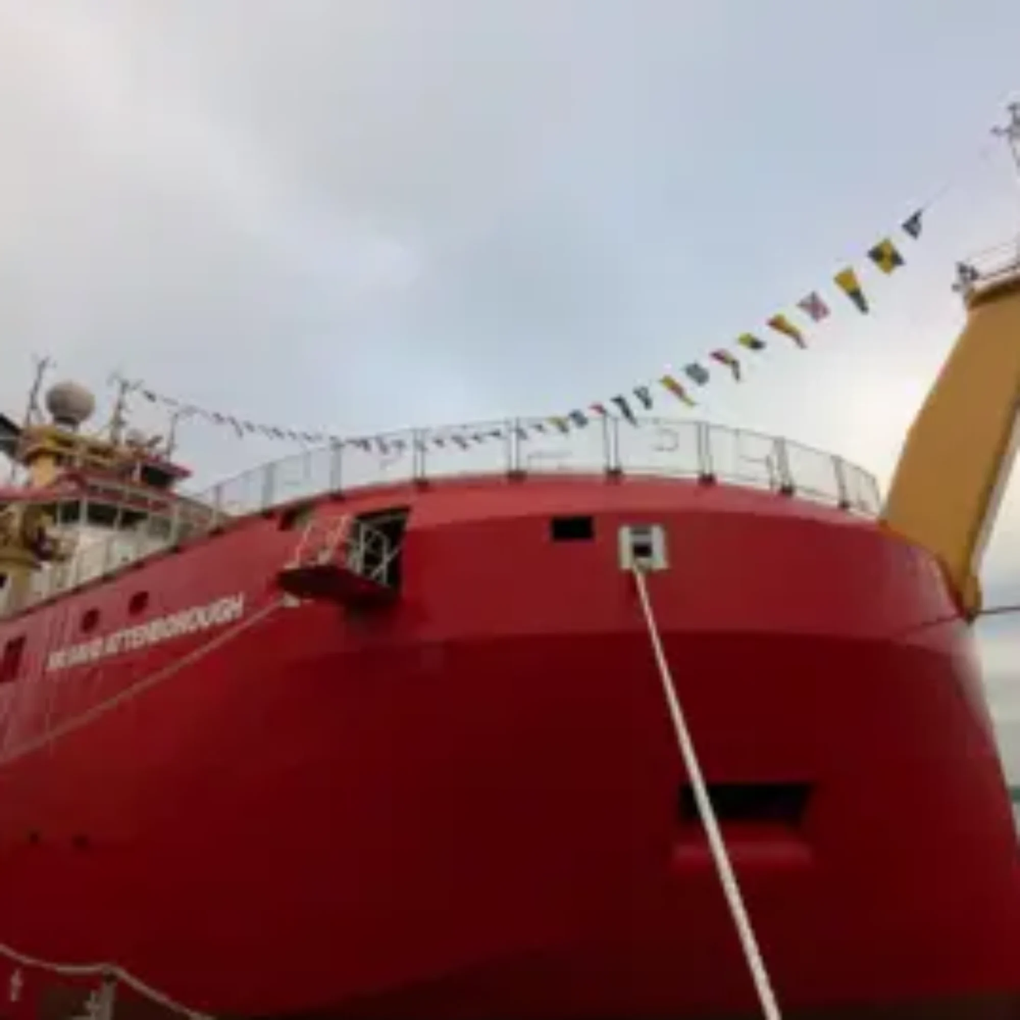 Sir David Attenborough ship visits Plymouth to restock