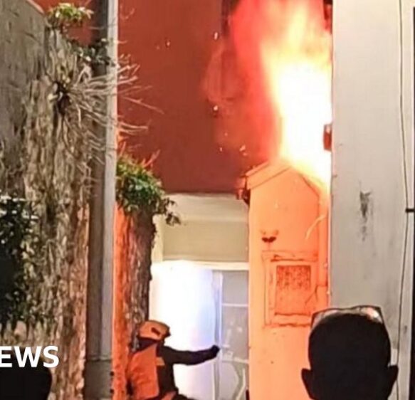 Blaze at Bideford terraced home tackled by firefighters