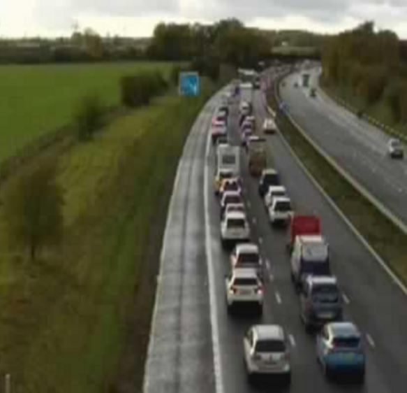 Heavy traffic near Bristol after man arrested
