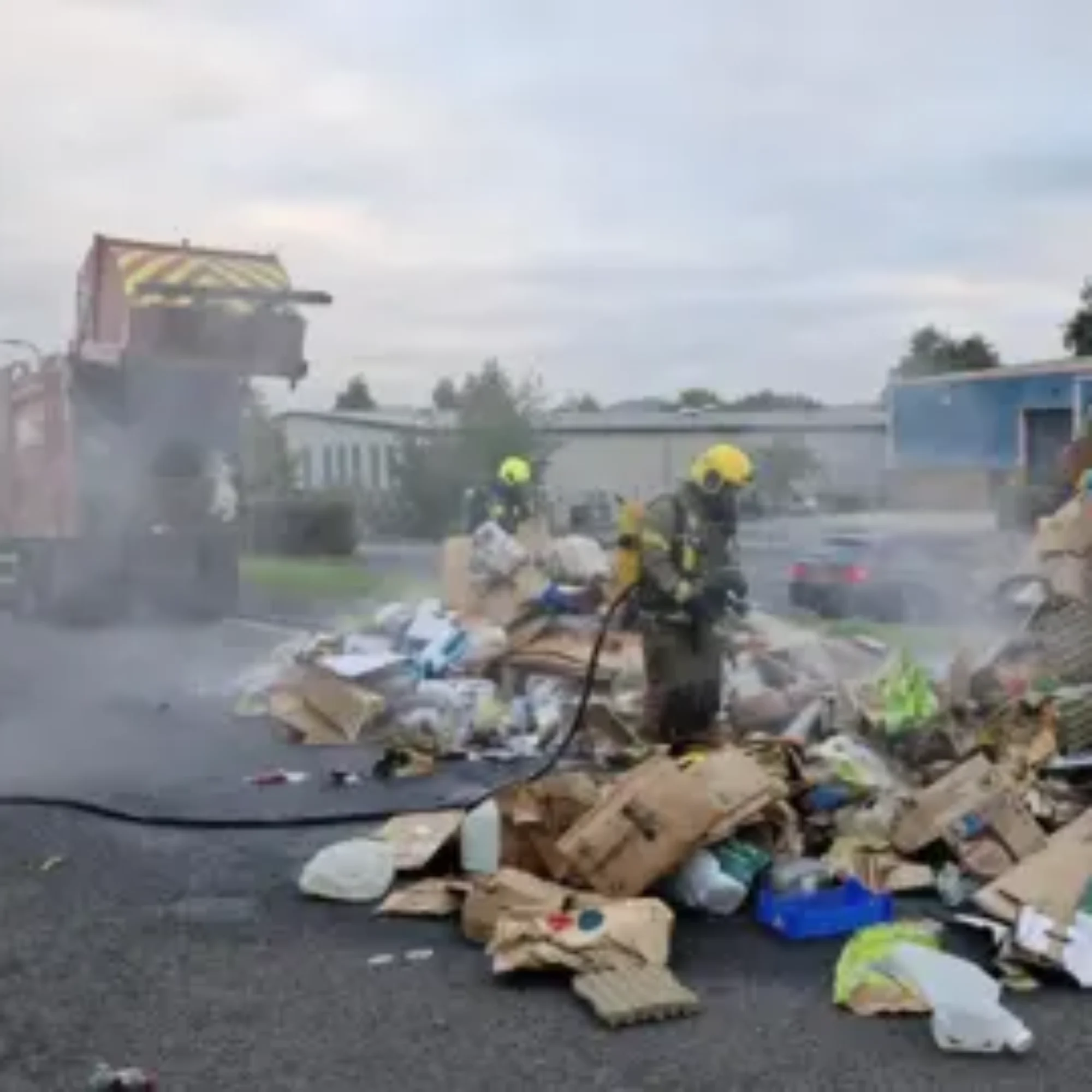 Warning over dumped batteries after Devon bin lorry fire