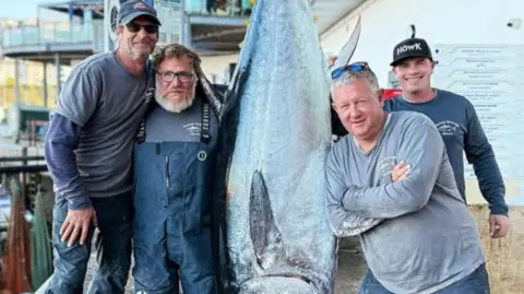 Read more about the article Fisherman catch 210kg bluefin tuna off Devon coast