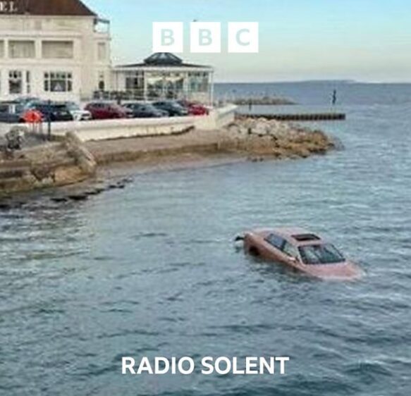 Poole: 72 year old rescued from sinking Bentley