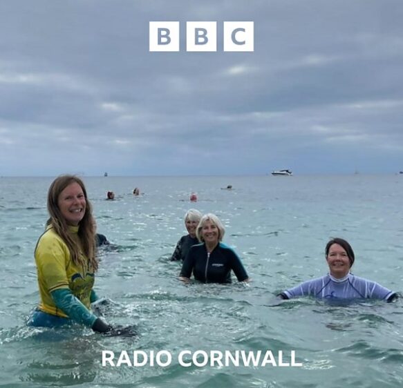 Daily Dip for Dave sea swim at Gyllyngvase beach