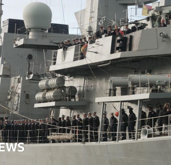 HMS Richmond welcomed home to Plymouth after eight months