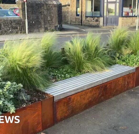 ‘Rust bucket’ planters split opinion in Penzance