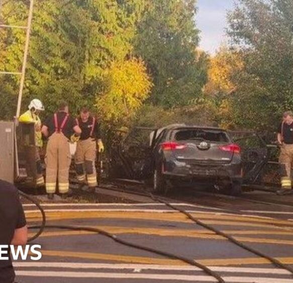 Train services resume after car fire on Brockenhurst railway track
