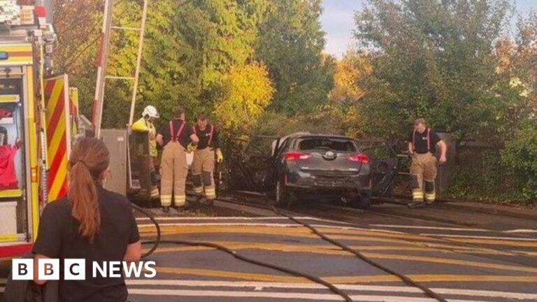 Read more about the article Car fire on railway track at Brockenhurst disrupts train services