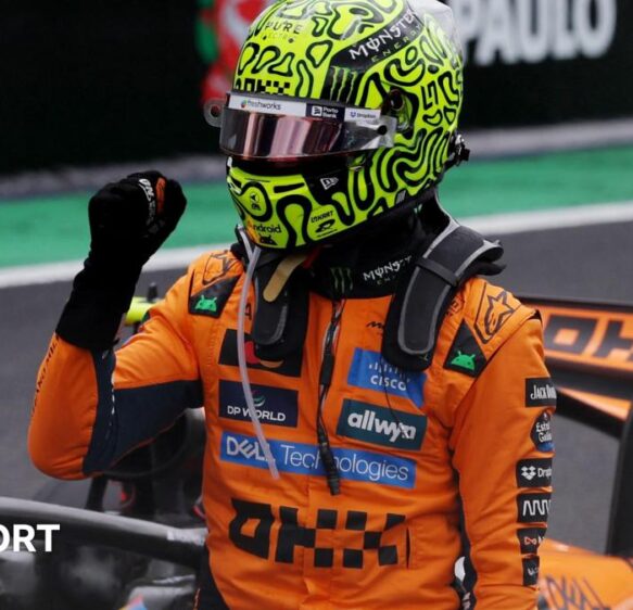 Sao Paulo Grand Prix: Lando Norris wins sprint after Oscar Piastri crashes out in Interlagos