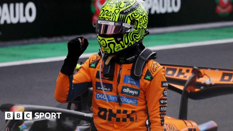 Read more about the article Sao Paulo Grand Prix: Lando Norris wins sprint after Oscar Piastri crashes out in Interlagos