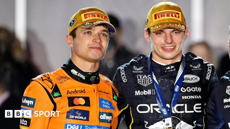 Read more about the article Las Vegas Grand Prix: ‘Lando Norris remains strong title favourite but Max Verstappen properly in the game’