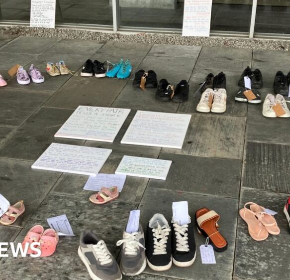 Families gather in Truro to protest lack of Cornwall Send support