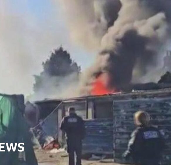 Three Plymouth garages damaged by large fire
