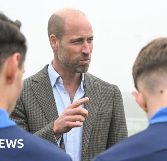 Prince William opens new access road at Cornish football club