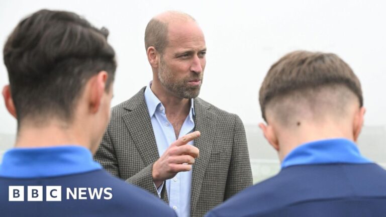 Read more about the article Prince William opens new access road at Cornish football club