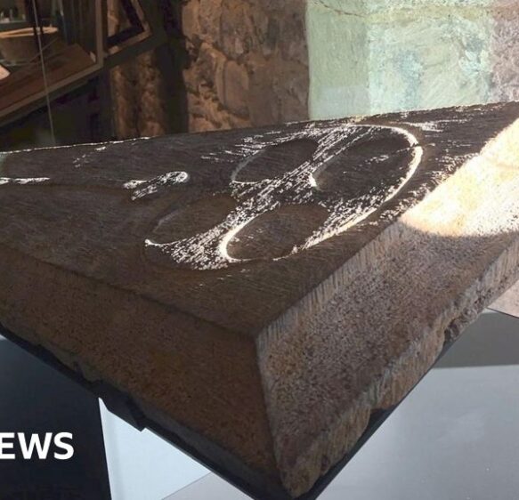 Medieval grave slab goes on display