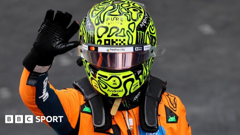 Read more about the article Sao Paulo Grand Prix: Lando Norris takes pole with Oscar Piastri fourth and Max Verstappen 16th