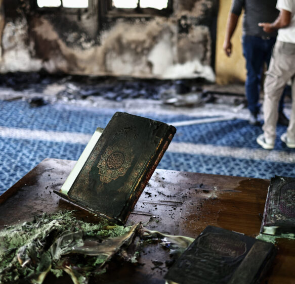 Israeli settler attack on West Bank mosque draws international condemnation | Israel-Palestine conflict News