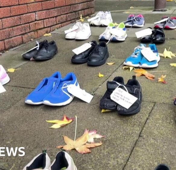 Send shoe protest highlights ‘forgotten’ children