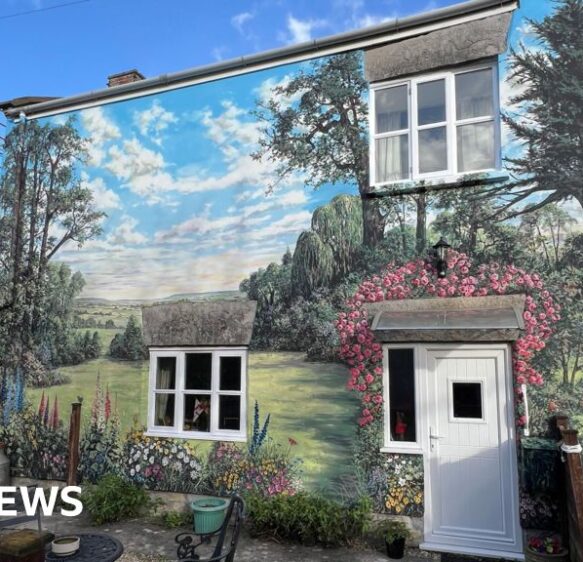 Glastonbury mural gives 94-year-old woman ‘dream garden’