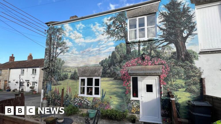 Read more about the article Glastonbury mural gives 94-year-old woman ‘dream garden’