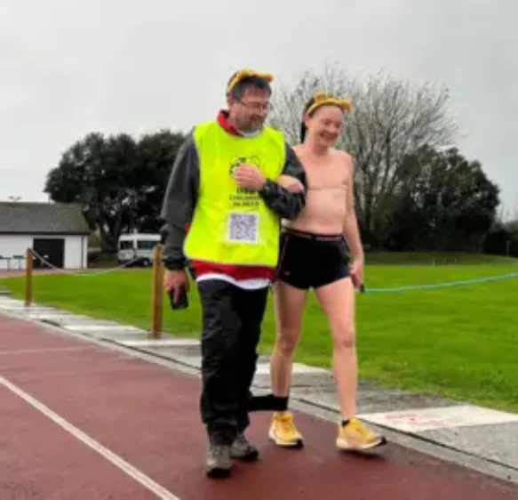 BBC Radio Devon presenters take on three-legged challenge