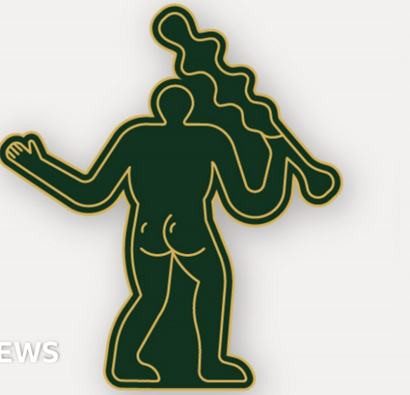 Fundraising pin badge reveals Cerne Abbas giant’s cheeky side