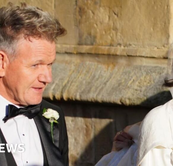 Gordon Ramsay’s daughter Holly weds Olympian Adam Peaty