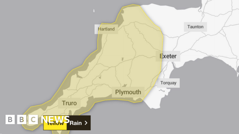 Read more about the article Weather warning issued for Devon and Cornwall