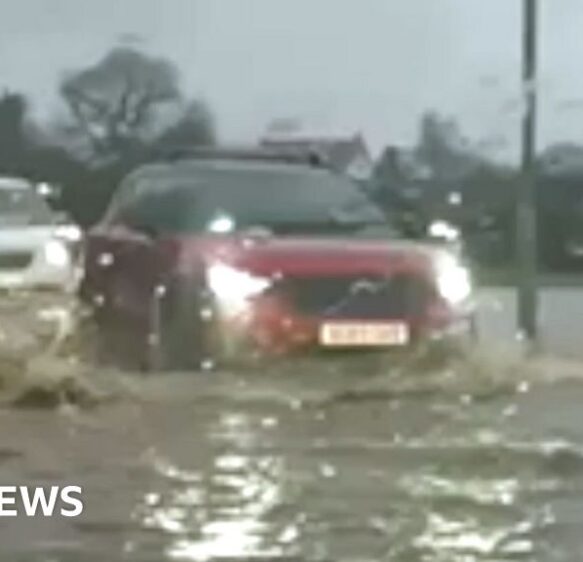 Warnings and disruption as flooding hits the south of England