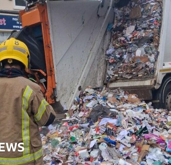 Bin lorry fire in Wimborne ‘likely caused by battery’
