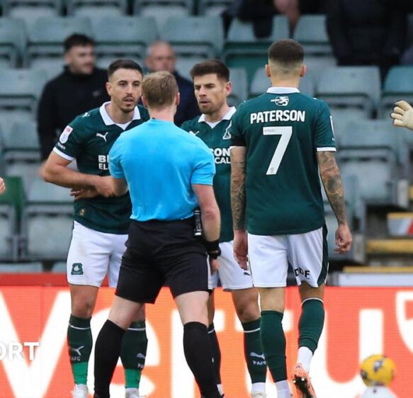 Tom Cleverley: Plymouth Argyle boss discusses decisions with EFL referees chief